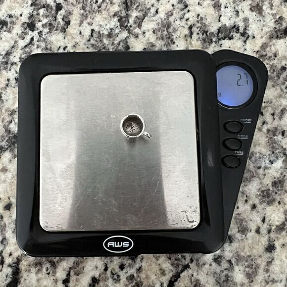 Vintage Sterling Silver Charm Small Cup Baby Birth Delivery Family - Picture 9 of 9